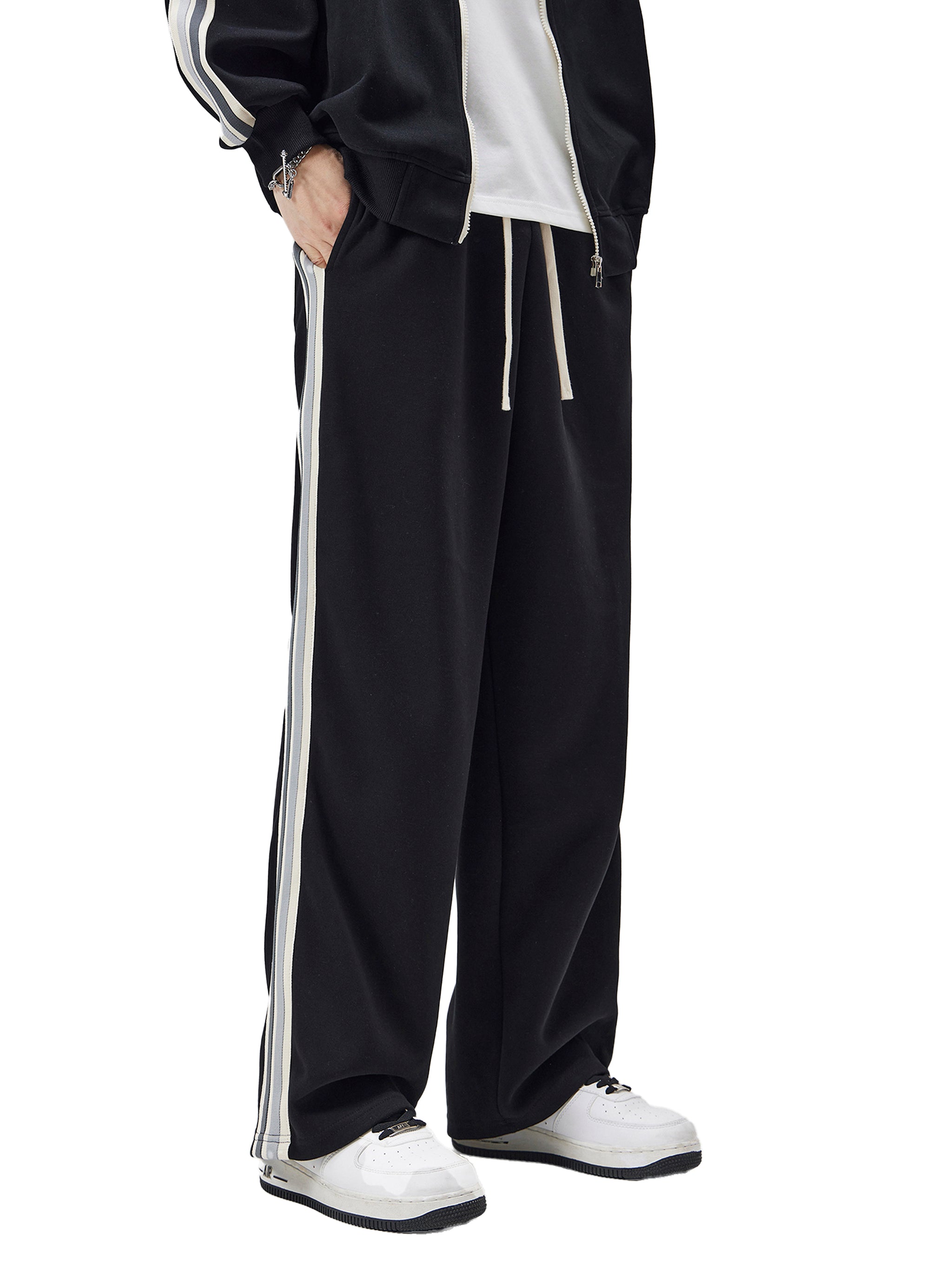Joggers spider unisex.             Contrast Side-Stripe Straight-Leg  Pants