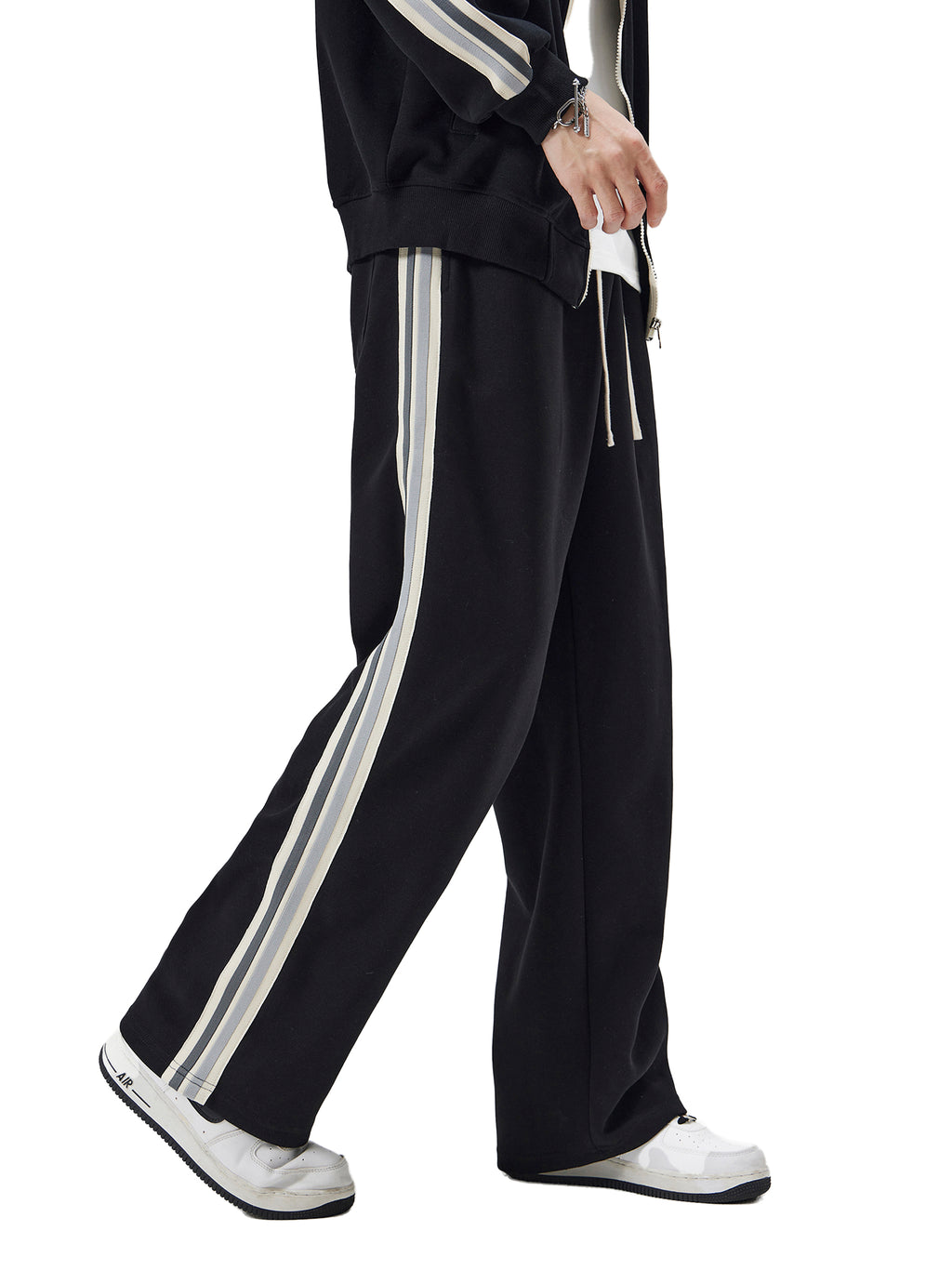 Joggers spider unisex.             Contrast Side-Stripe Straight-Leg  Pants