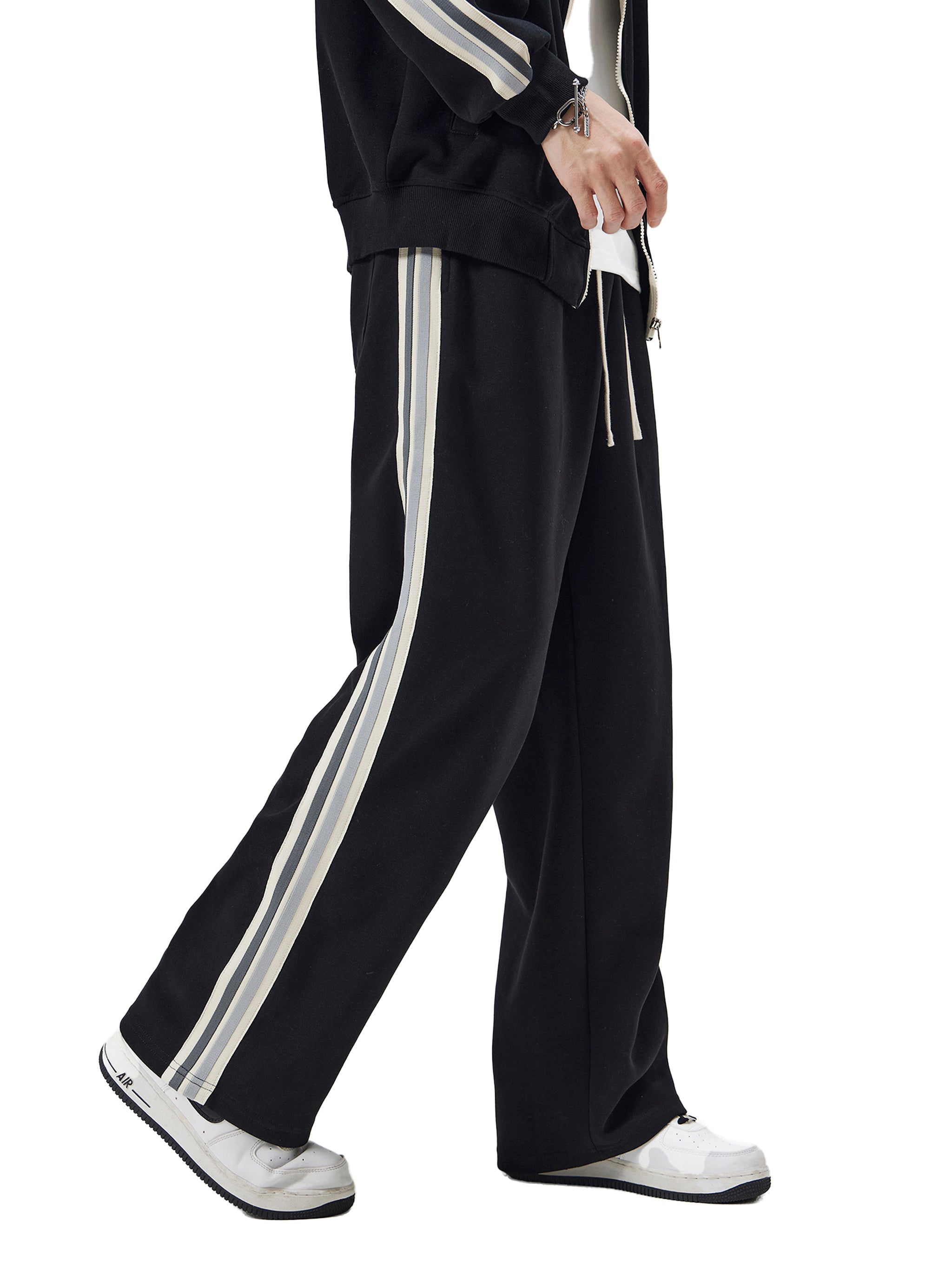 Joggers spider unisex.             Contrast Side-Stripe Straight-Leg  Pants