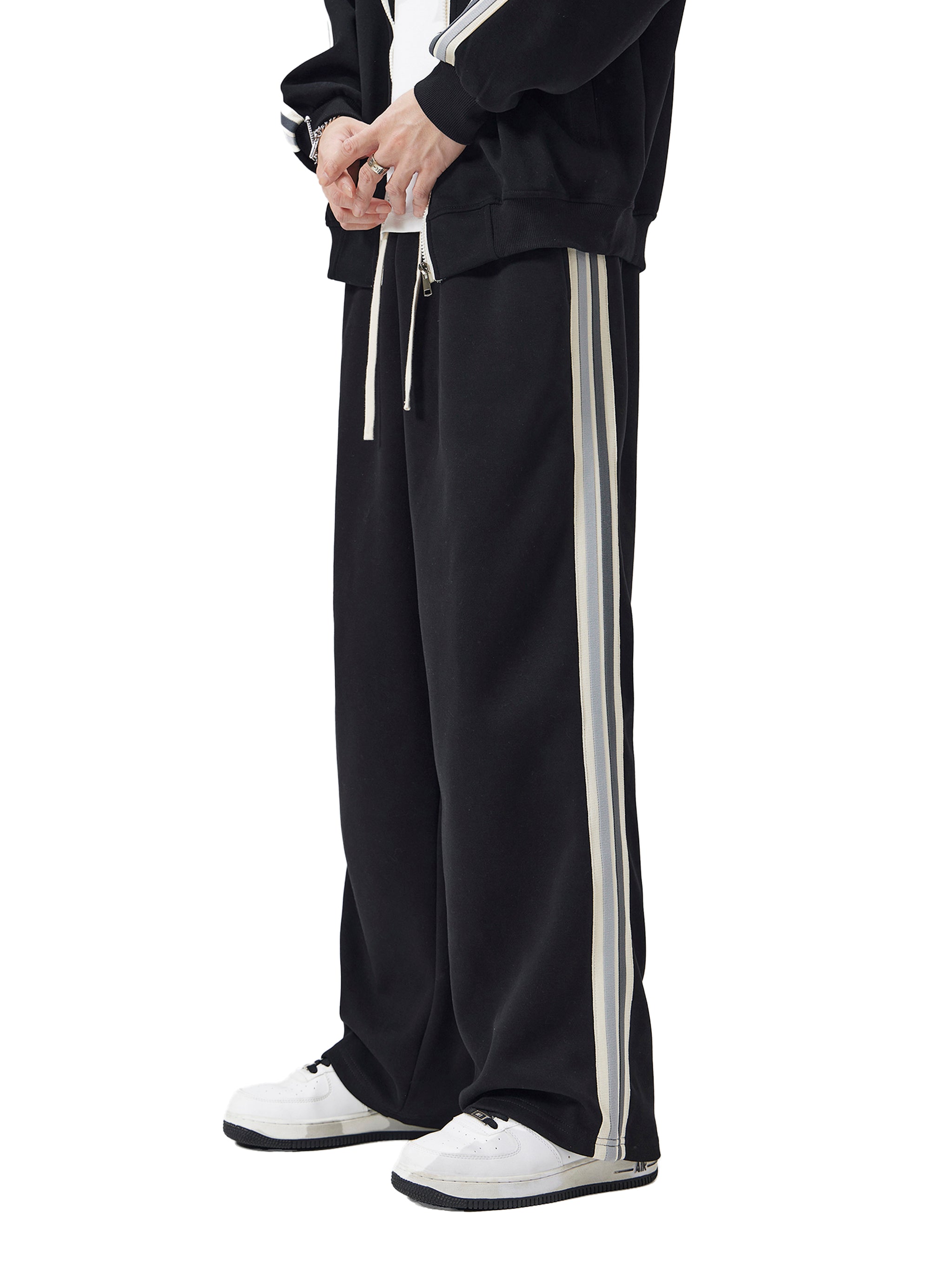 Joggers spider unisex.             Contrast Side-Stripe Straight-Leg  Pants